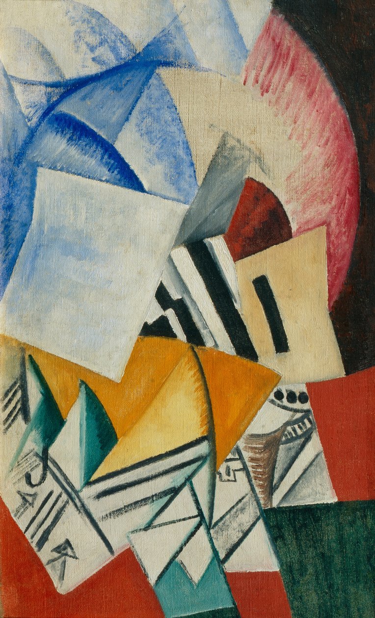 橱柜，1918年 作者 奥尔加·罗扎诺娃（Olga Rozanova）