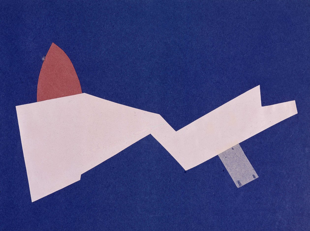 宇宙战争：奥尔加·罗萨诺娃 (Olga Rosanova) 的拼贴作品，1916 年 1 月 作者 奥尔加·弗拉基米罗芙娜·罗扎诺娃