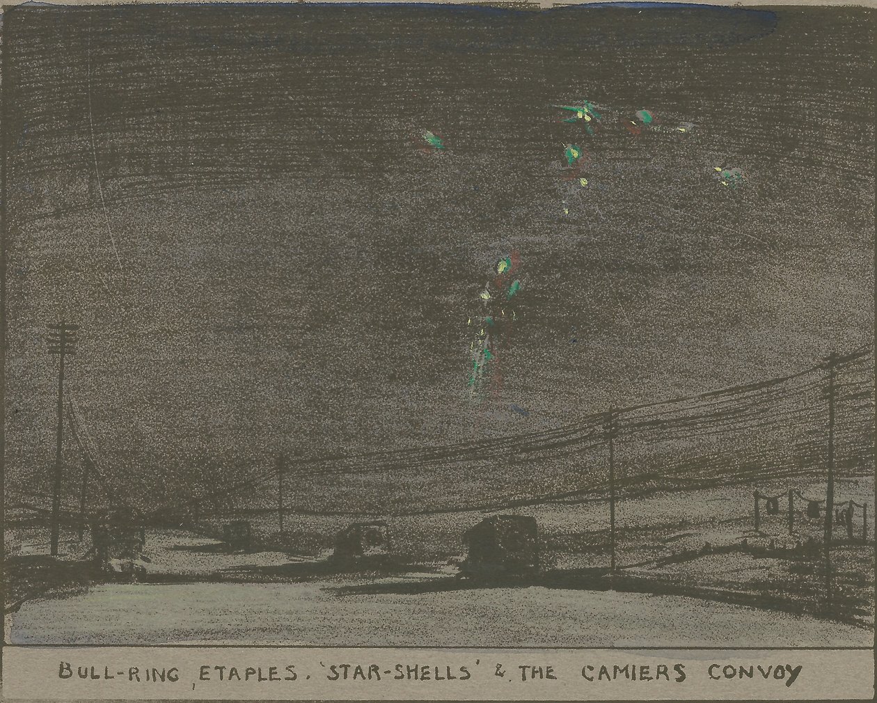 Bull-Ring，Etaples，Star-Shells和The Camiers Convoy 作者 橄榄色穆迪·库克（Olive Mudie Cooke）