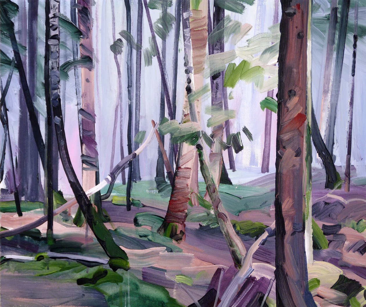 Forêt22，2017（布面丙烯） 作者 奥利维尔·莫雷尔（Olivier Morel）