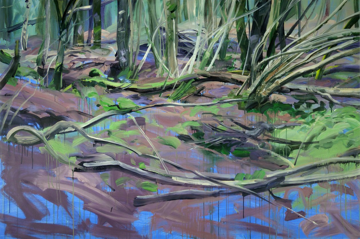 Forêt 2 ,2014（布面丙烯）。 作者 奥利维尔·莫雷尔（Olivier Morel）