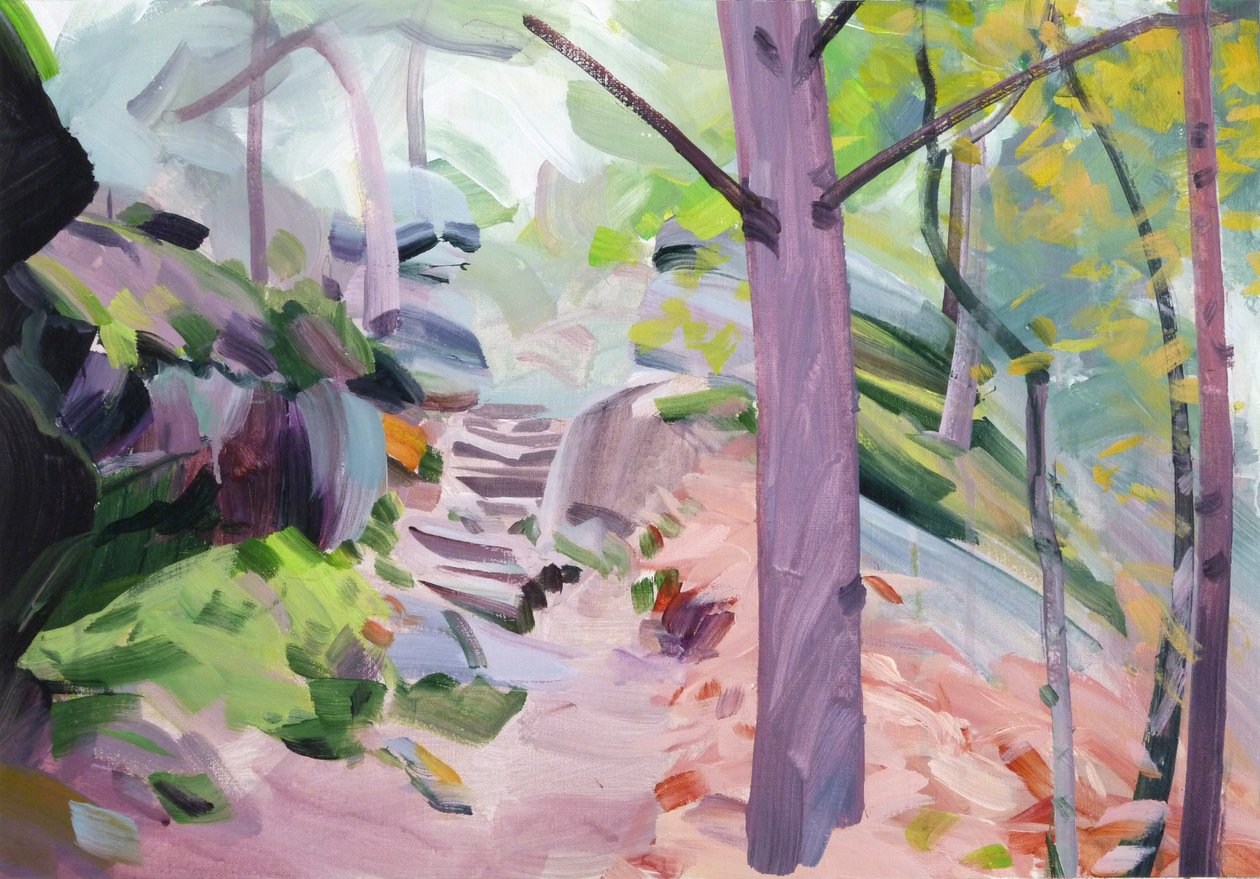 Forêt33，2018（布面丙烯） 作者 奥利维尔·莫雷尔（Olivier Morel）