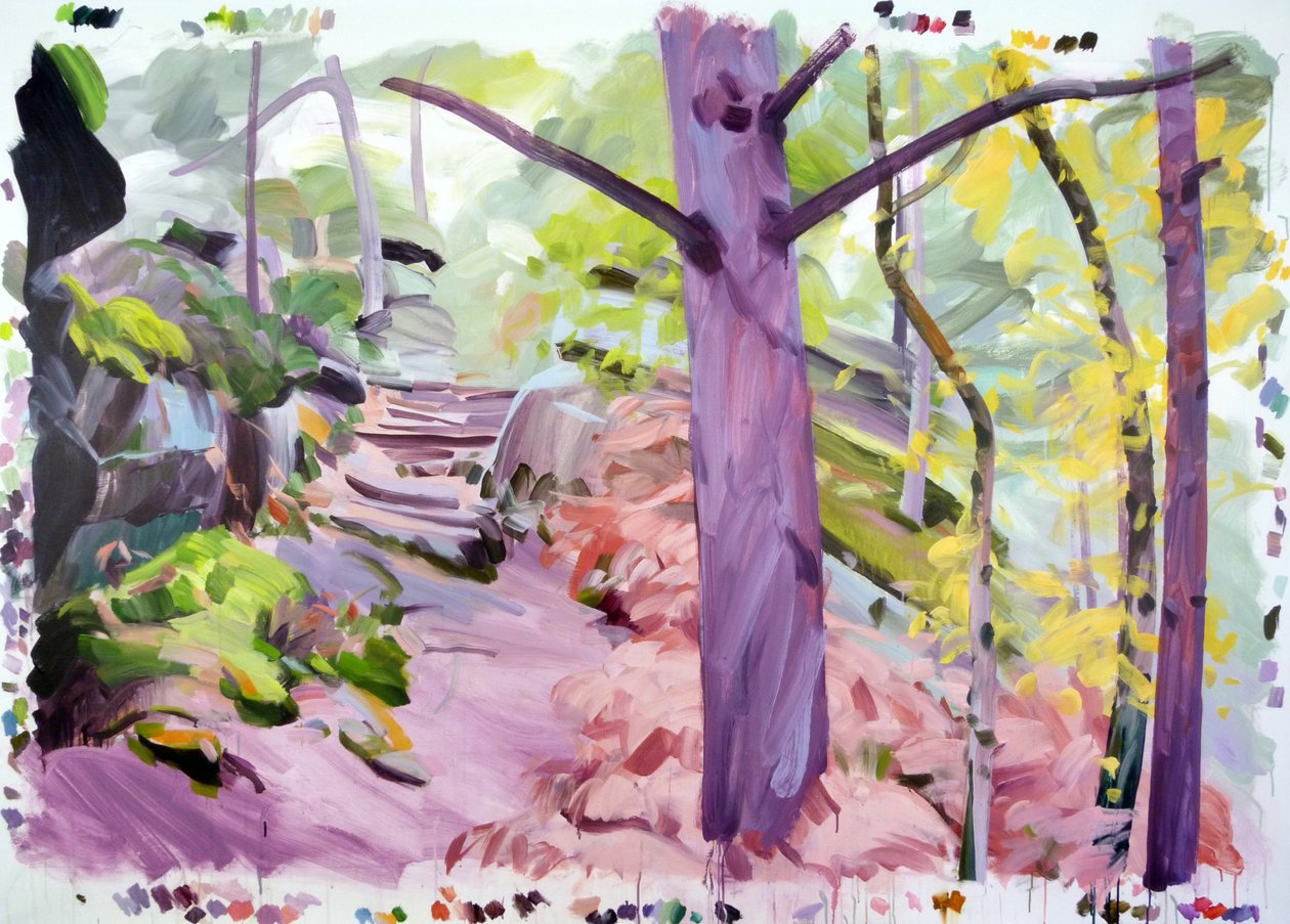 Forêt35，2018（布面丙烯） 作者 奥利维尔·莫雷尔（Olivier Morel）