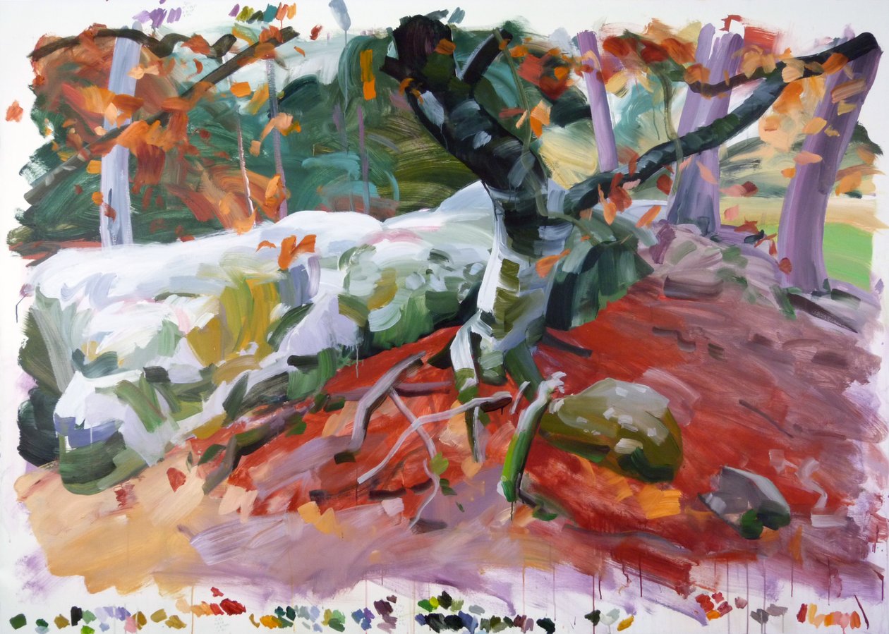 Forêt36，2018（布面丙烯） 作者 奥利维尔·莫雷尔（Olivier Morel）