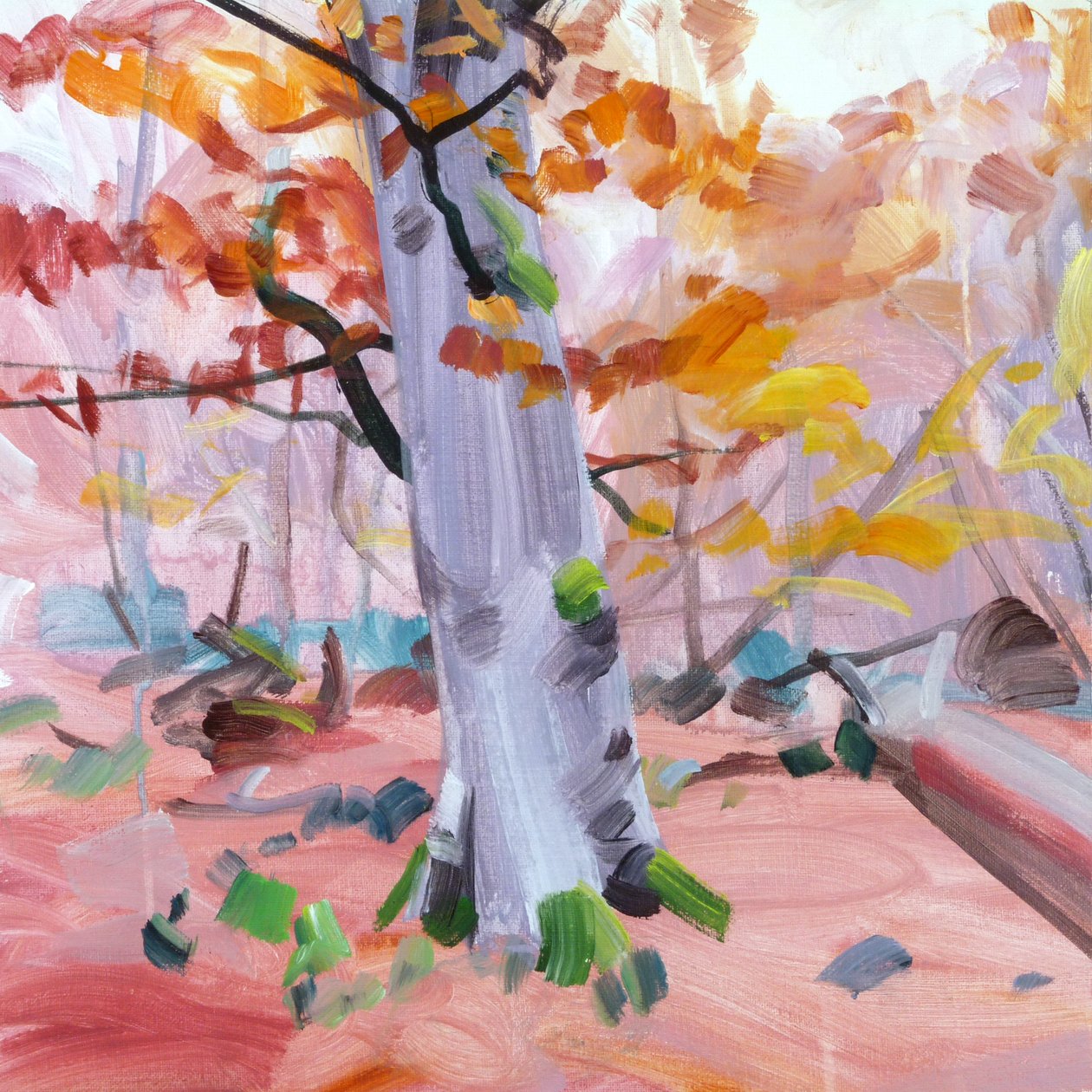 Forêt37，2018（布面丙烯） 作者 奥利维尔·莫雷尔（Olivier Morel）