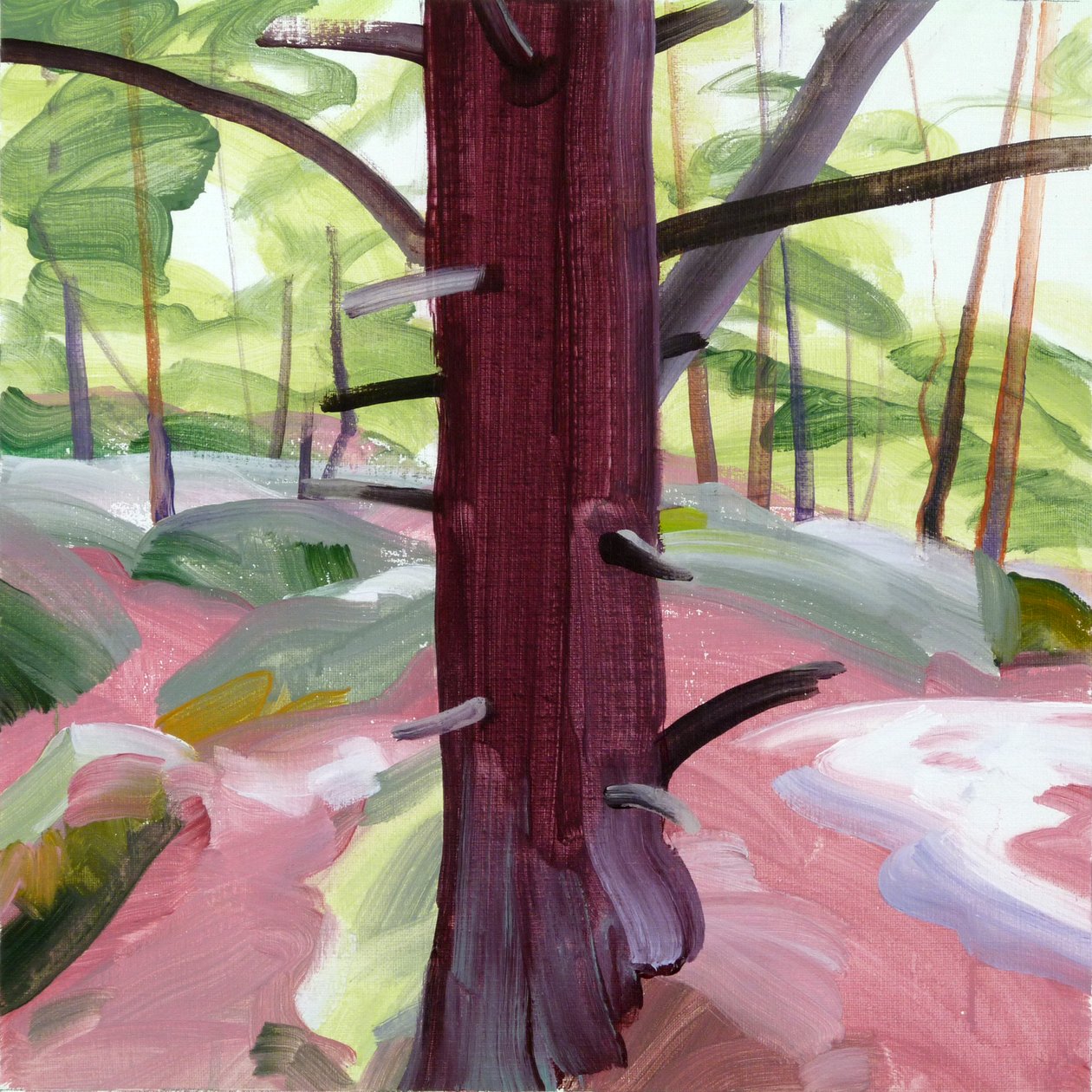 Forêt39，2018（布面丙烯） 作者 奥利维尔·莫雷尔（Olivier Morel）