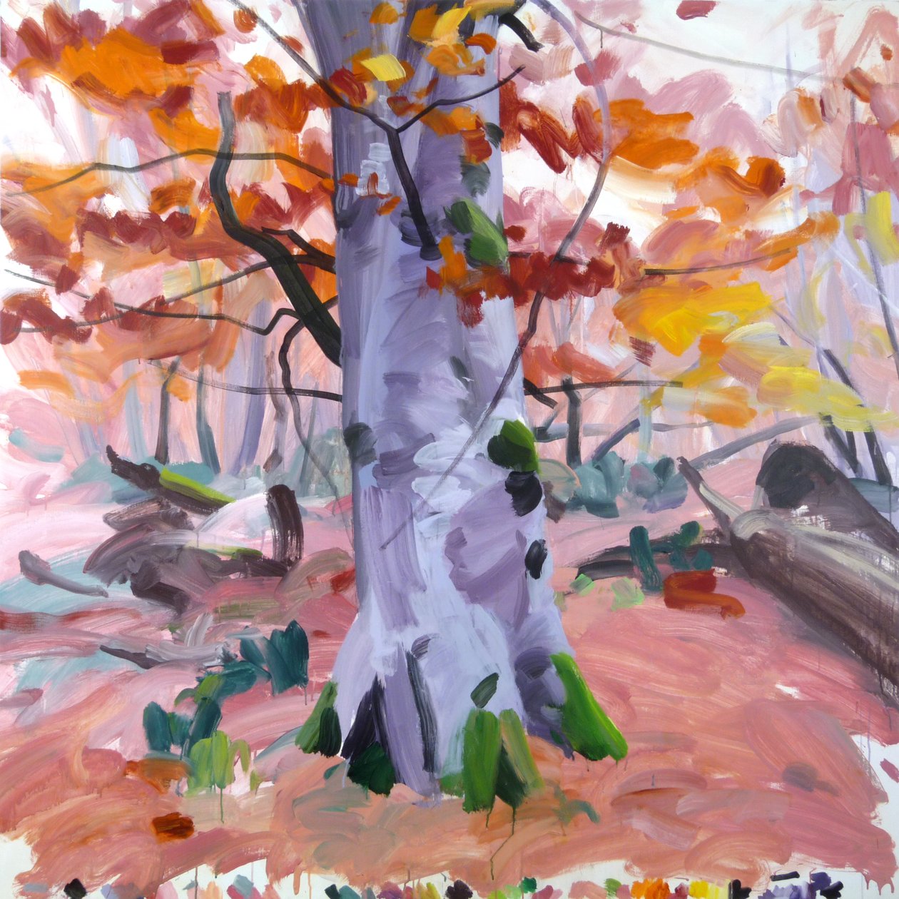 Forêt40，2018（布面丙烯） 作者 奥利维尔·莫雷尔（Olivier Morel）