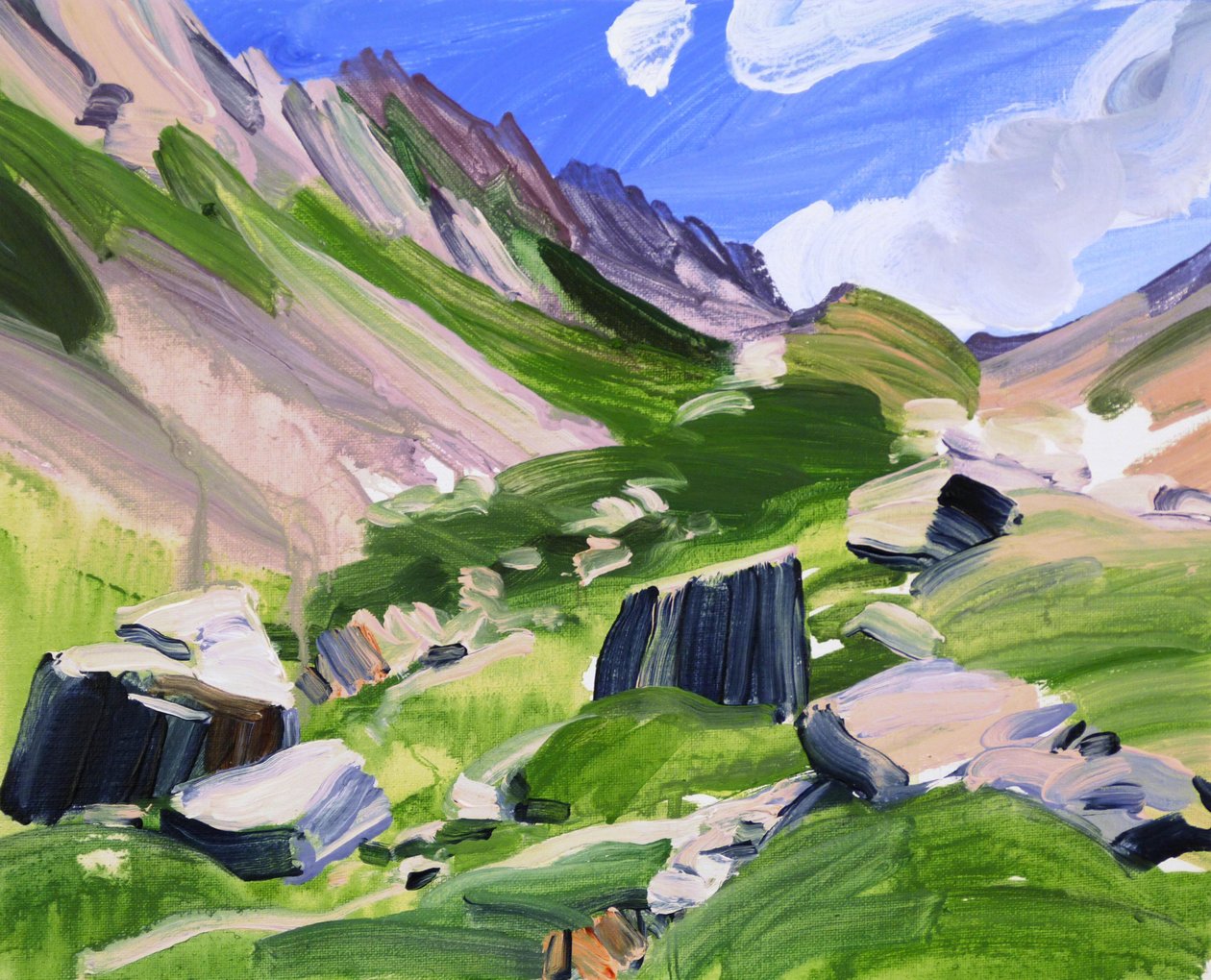 Leukerbad 15，2012 年（丙烯酸画布） 作者 奥利维尔·莫雷尔（Olivier Morel）