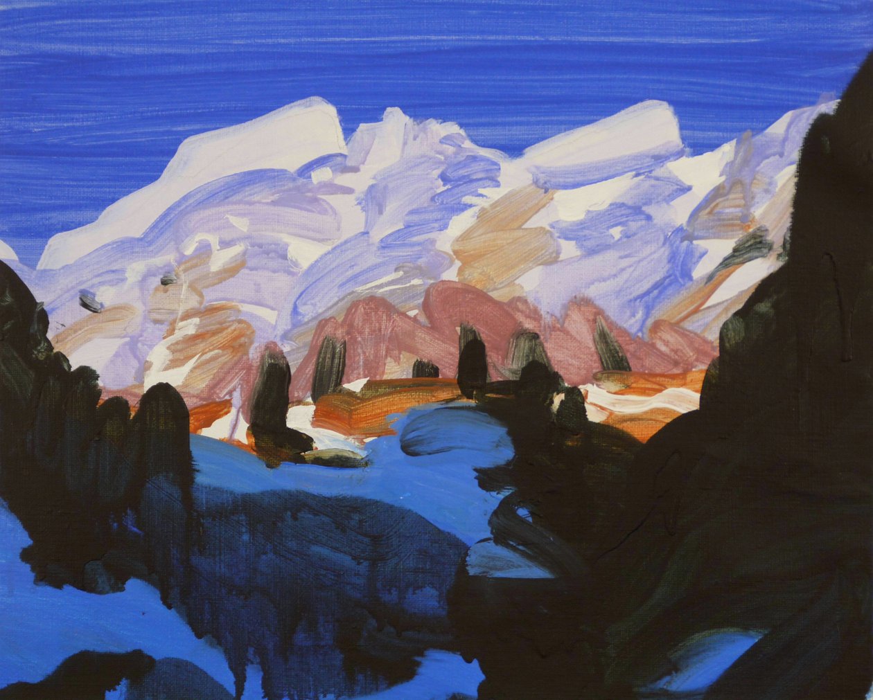 Leukerbad 22，2012 年（丙烯酸画布） 作者 奥利维尔·莫雷尔（Olivier Morel）