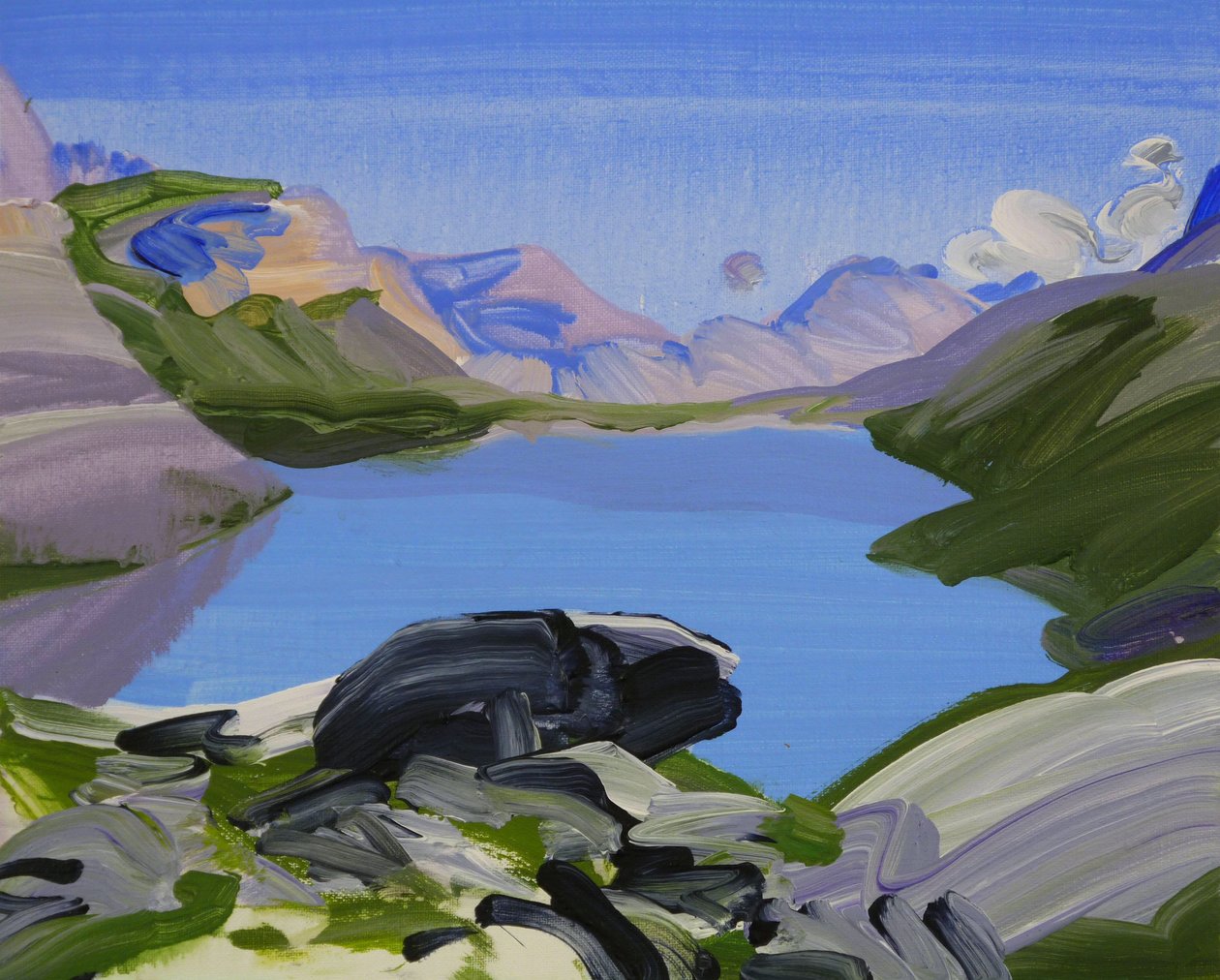 Leukerbad 23，2012 年（丙烯酸画布） 作者 奥利维尔·莫雷尔（Olivier Morel）