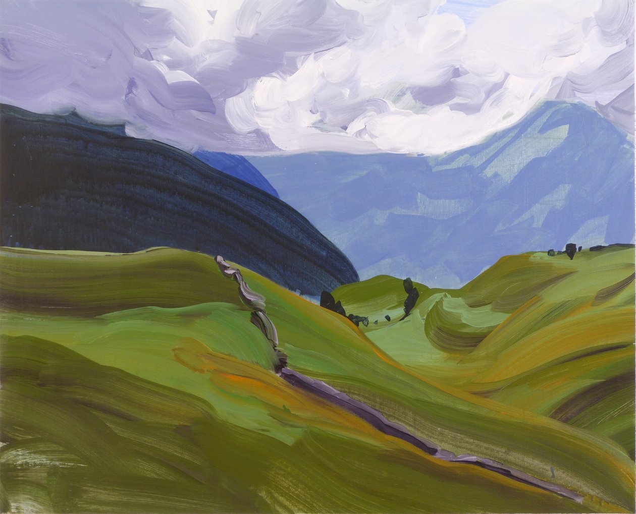 Leukerbad 26，2014 年（丙烯酸画布） 作者 奥利维尔·莫雷尔（Olivier Morel）
