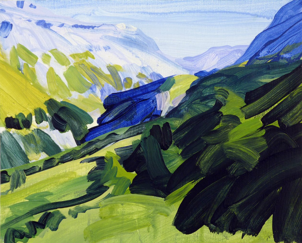 Leukerbad 34，2017（丙烯酸画布） 作者 奥利维尔·莫雷尔（Olivier Morel）