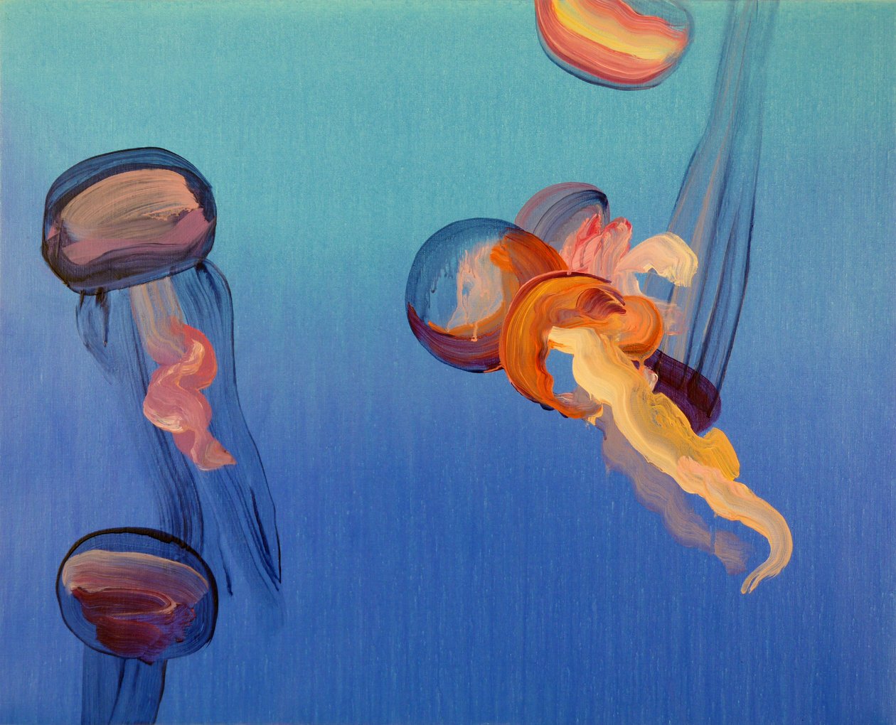 Méduses 14，2013 年（丙烯酸画布） 作者 奥利维尔·莫雷尔（Olivier Morel）
