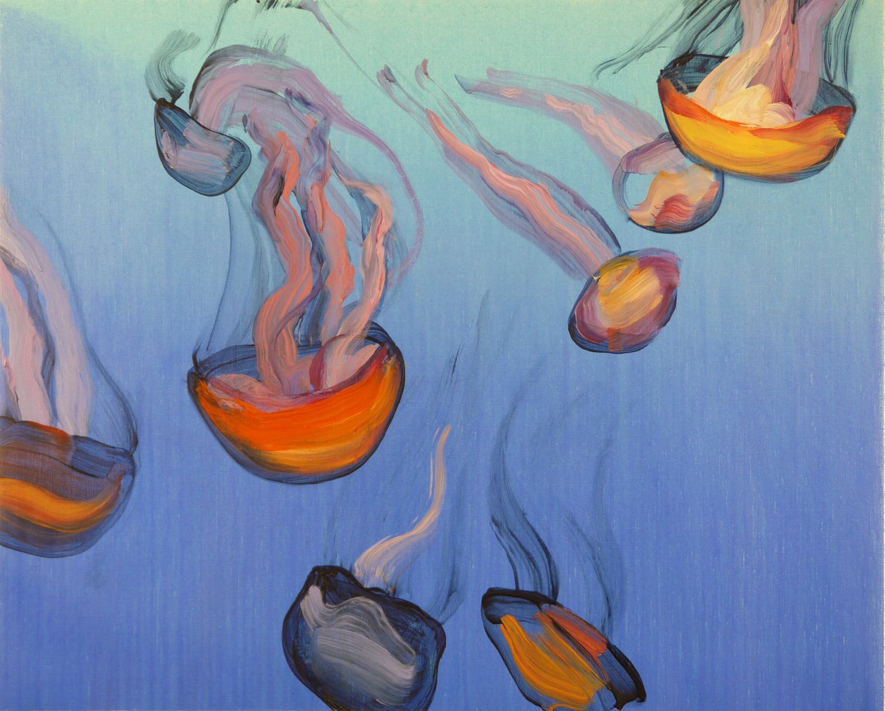 Méduses 15，2013 年（丙烯酸画布） 作者 奥利维尔·莫雷尔（Olivier Morel）