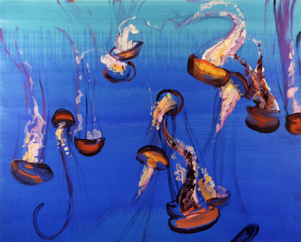 Méduses》，2012 年（丙烯酸画布） 作者 奥利维尔·莫雷尔（Olivier Morel）