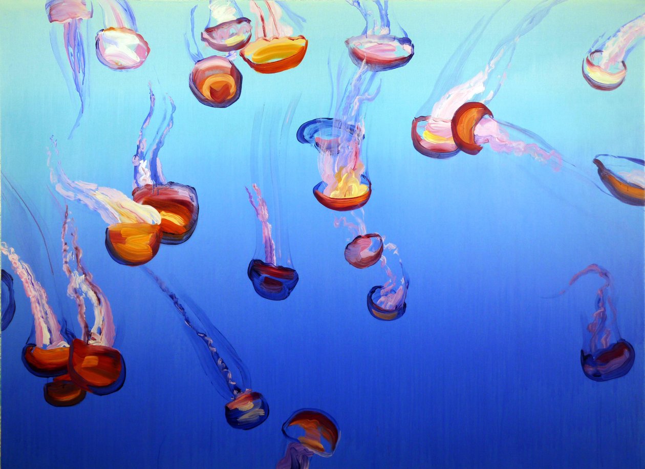 Méduses 2，2012 年（丙烯酸画布） 作者 奥利维尔·莫雷尔（Olivier Morel）