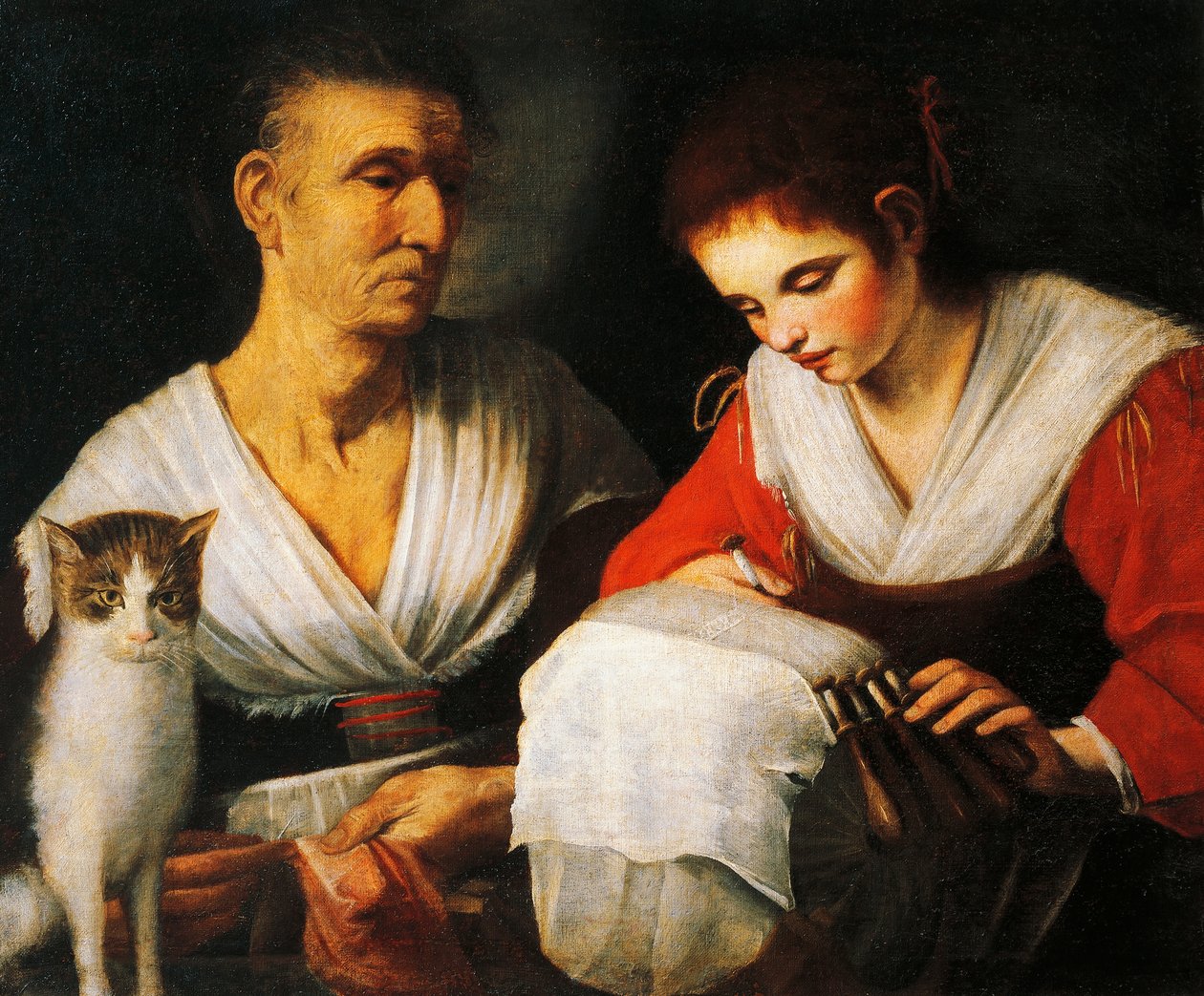The lacemaker, by Onofrio Gabrielli (1619-1706), painting.   1474078   zh       chinese Successfully Translated  Original: Illustration of Ammonitida from "Kunstformen der Natur" 1904 (litho) Translat: Illustration of Ammonitida from "Kunstformen der Natur 作者 奥诺弗里奥·加布里埃利