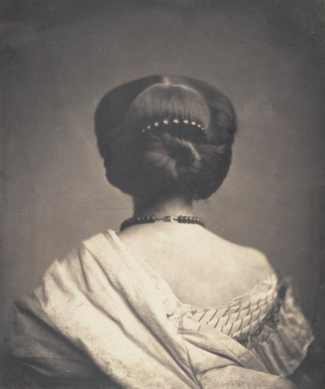 [从后面看的女人]，约1862年。 作者 Onésipe Aguado de las Marismas