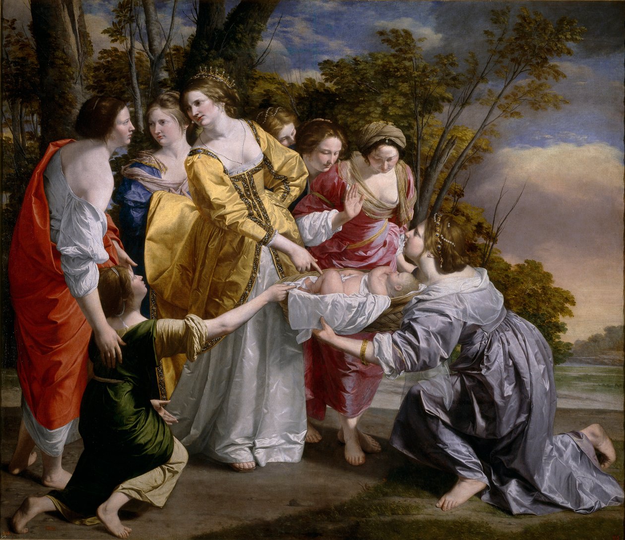 La decouverte de Moise - The Finding of Moses - Peinture de Orazio Gentileschi (1563-1638) 作者 奥拉齐奥·真蒂莱斯基
