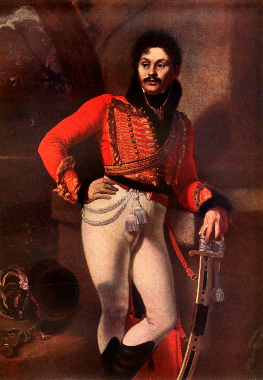 丹尼斯·达维多夫（Denis Davydov）的肖像，c1811，1939年。 作者 奥雷斯特·阿达莫维奇·基普伦斯基