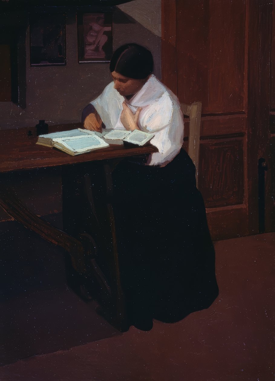 Woman writing 作者 奥斯卡·吉利亚（Oscar Ghiglia）