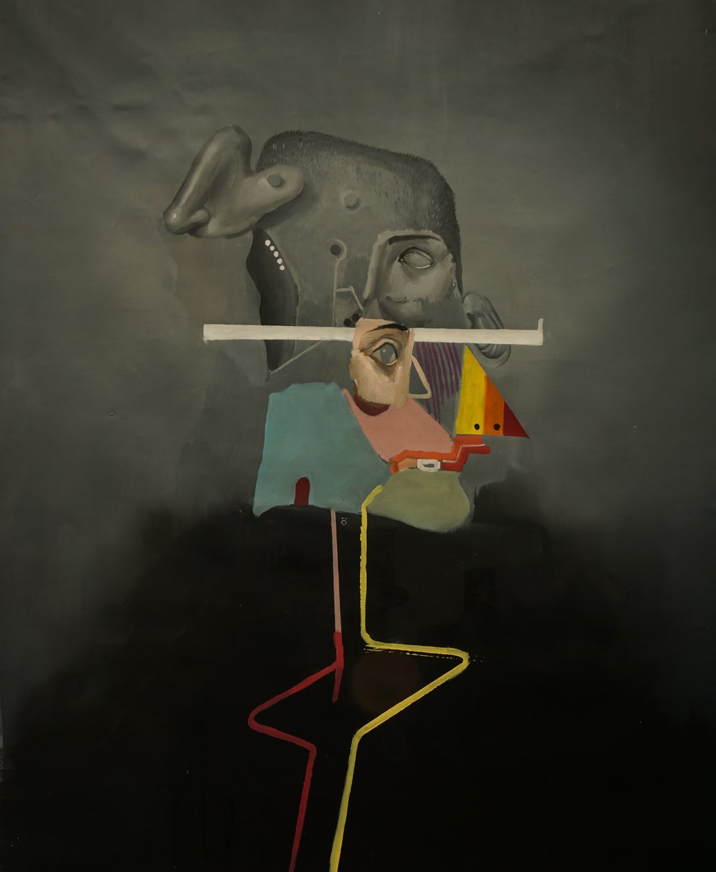傻子，2021-2014（亚麻布油画） 作者 