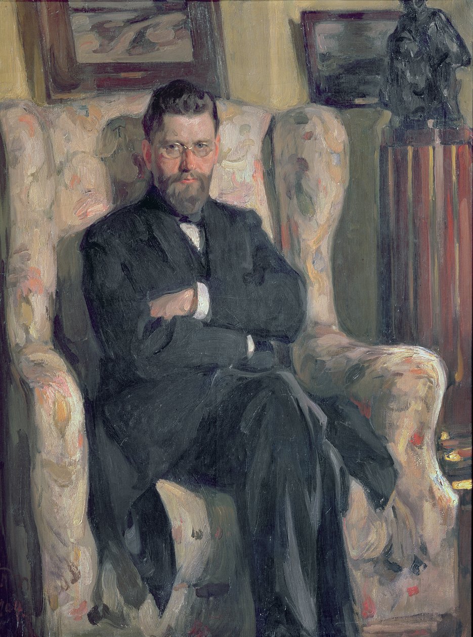 收藏家Alexei A. Bakhrushin（1865-1929）1904年的肖像 作者 Osip Emmanuilovich Braz