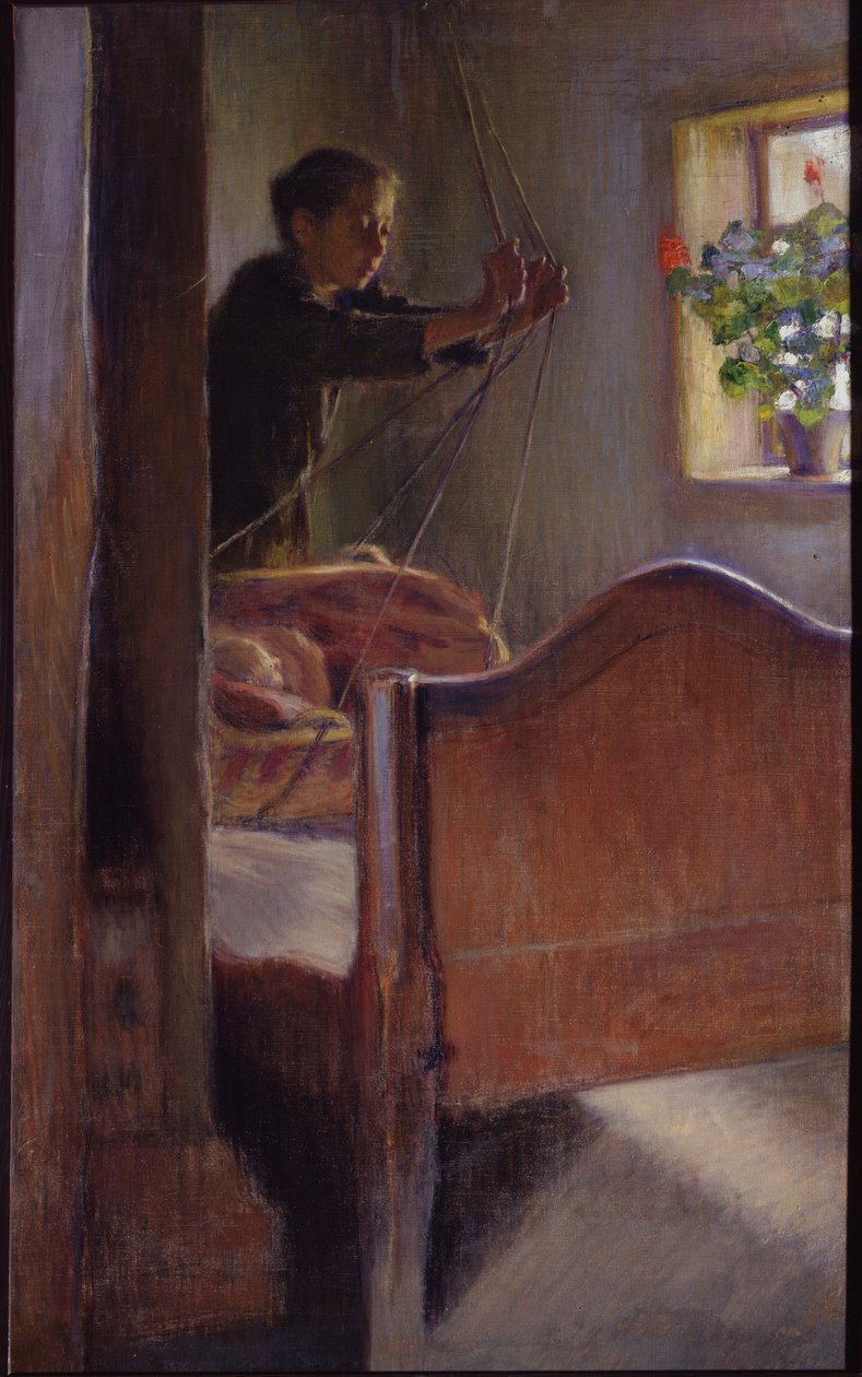 "Le berceau" Peinture de Osip Braz (1872-1936) 1894 年 奥德萨国立艺术博物馆 作者 Osip Emmanuilovich Braz