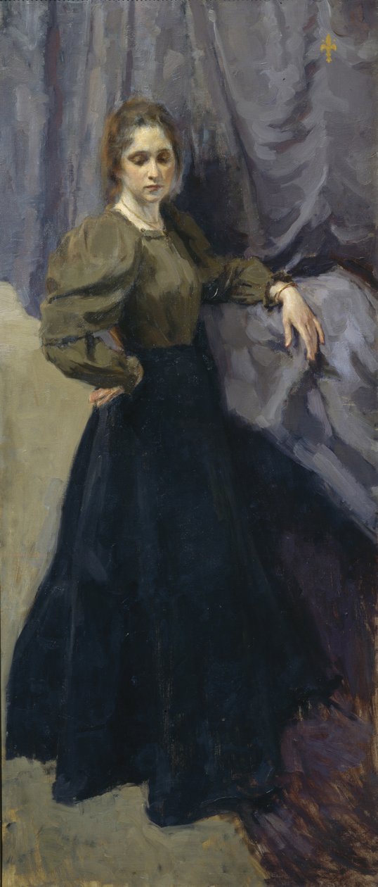 画家Yelizaveta Martynova的肖像1868-1905年，1896年 作者 Osip Emmanuilovich Braz