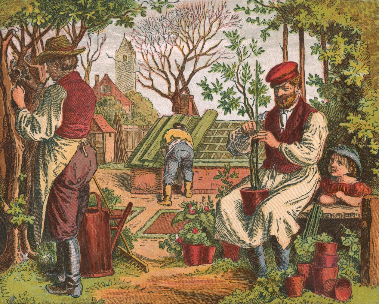 园艺，1871年 作者 奥斯卡·普莱奇（Oskar Pletsch）