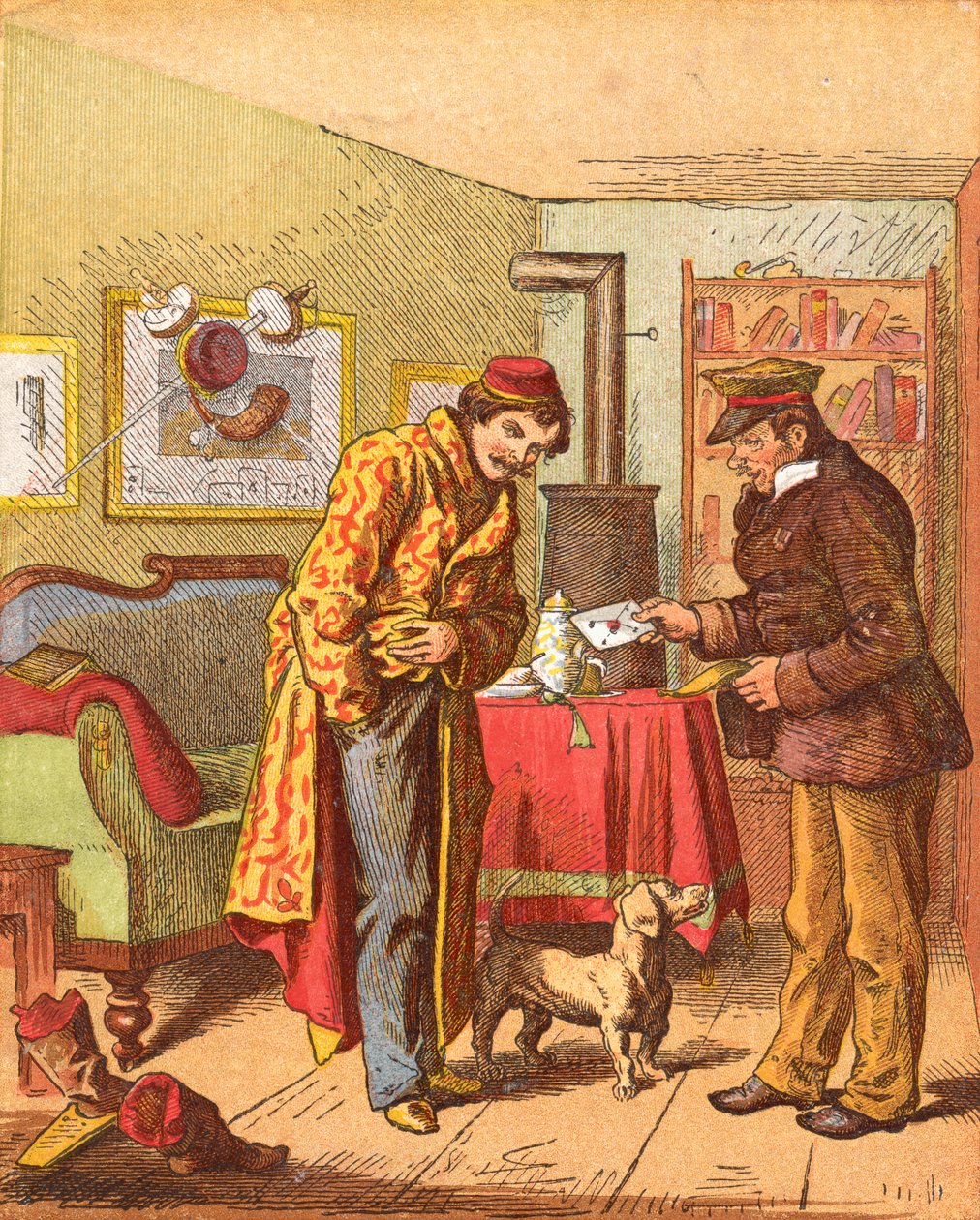 邮寄付款，c1870 作者 奥斯卡·普莱奇（Oskar Pletsch）