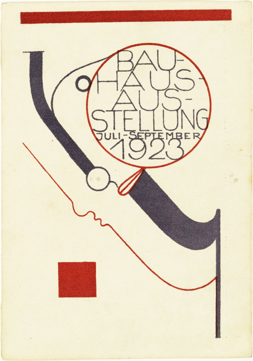 包豪斯展览。明信片，1923年。 作者 奥斯卡·施勒默（Oskar Schlemmer）
