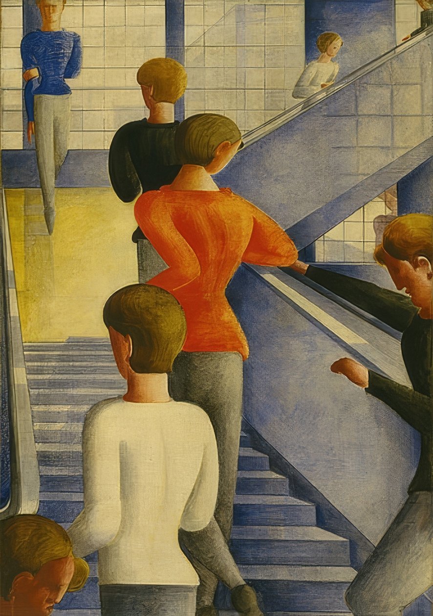 包豪斯楼梯。 1932年 作者 奥斯卡·施勒默（Oskar Schlemmer）