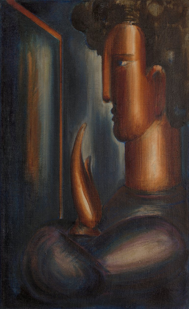 镜前 作者 奥斯卡·施勒默（Oskar Schlemmer）