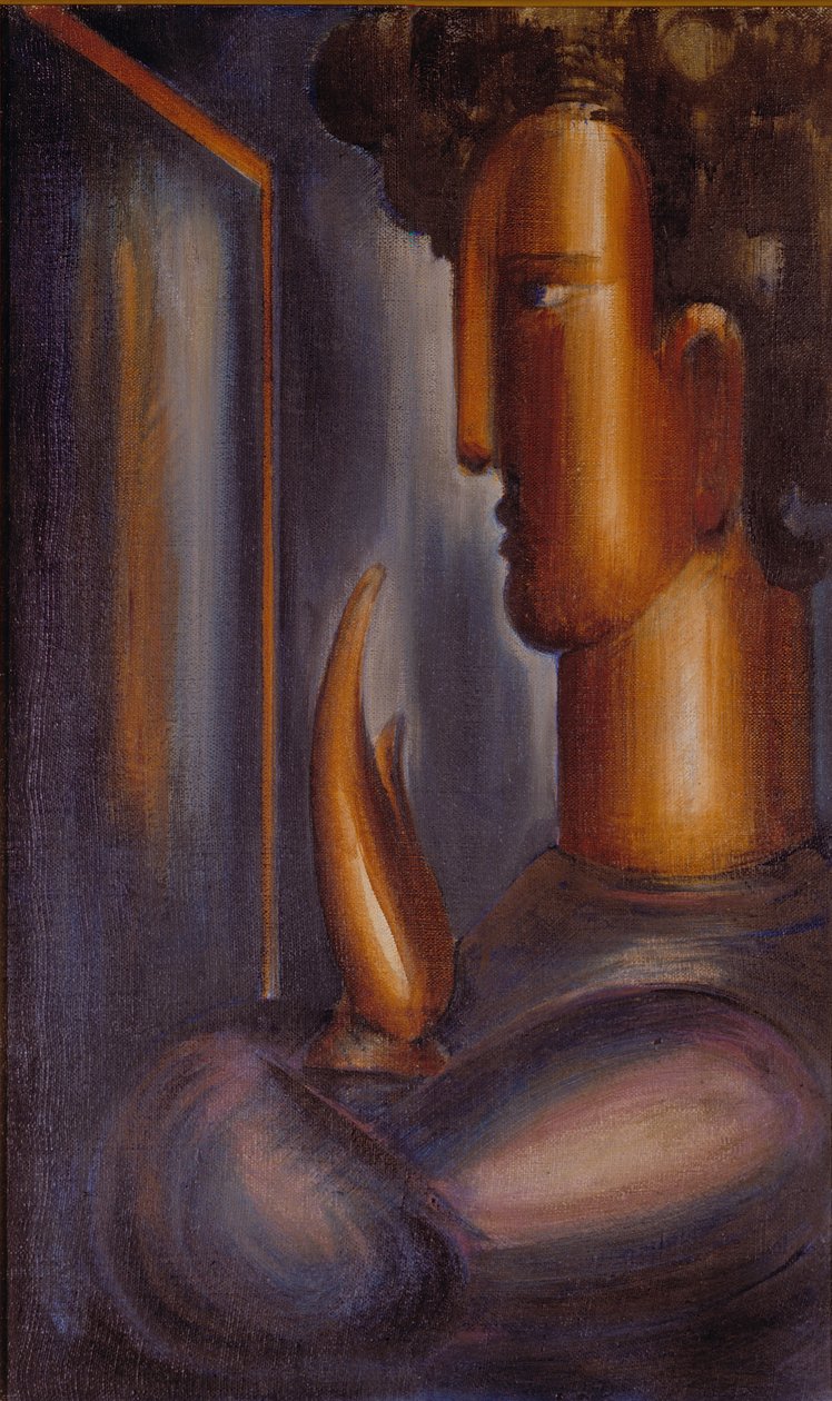 镜前 作者 奥斯卡·施勒默（Oskar Schlemmer）