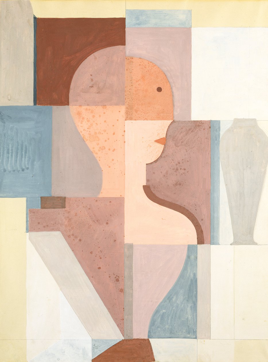 向右看的分开的躯干 作者 奥斯卡·施勒默（Oskar Schlemmer）