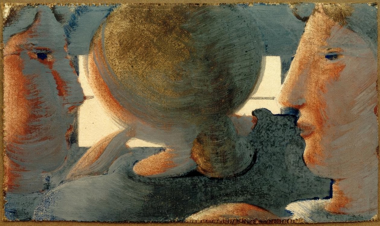窗前的三个头 作者 奥斯卡·施勒默（Oskar Schlemmer）