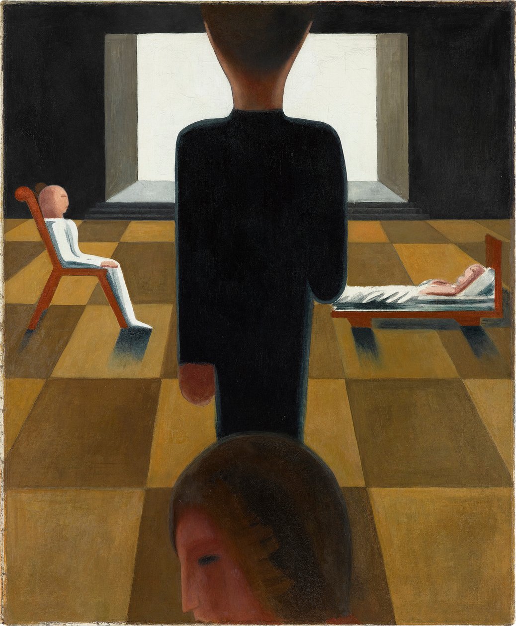 休息室，1925年。 作者 奥斯卡·施勒默（Oskar Schlemmer）