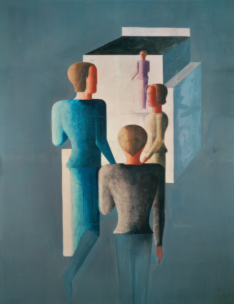 四个数字和多维数据集 作者 奥斯卡·施勒默（Oskar Schlemmer）