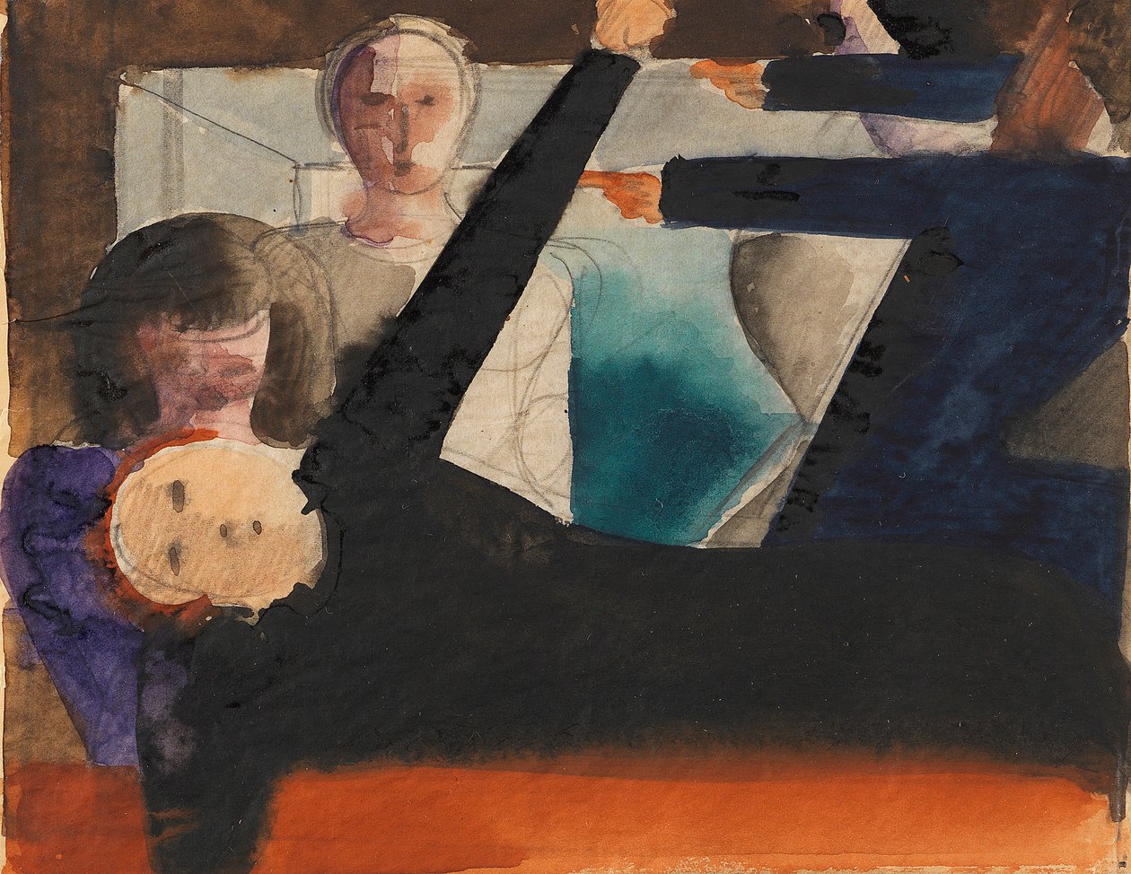 对话起诉，约1924-1925年。 作者 奥斯卡·施勒默（Oskar Schlemmer）