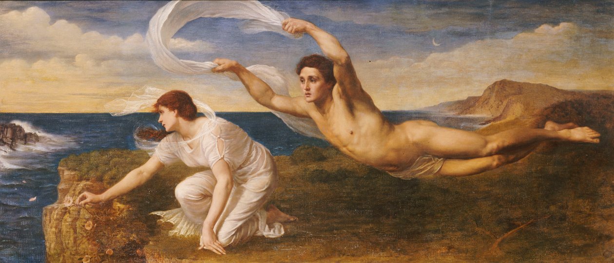 Boreas and Orithyia，约1879年（布面油画） 作者 奥斯瓦尔德·冯·格莱恩