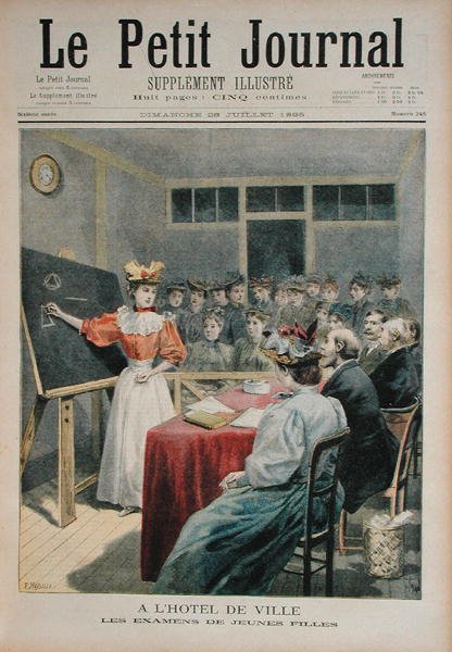 巴黎市政厅的年轻女孩考试，来自Le Petit Journal，1895年7月28日 作者 奥斯瓦尔多·托法尼（Oswaldo Tofani）