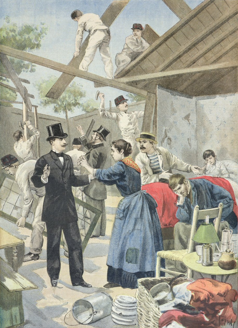 从1895年6月28日的“Le Petit Journal”中驱逐贫民窟 作者 奥斯瓦尔多·托法尼（Oswaldo Tofani）
