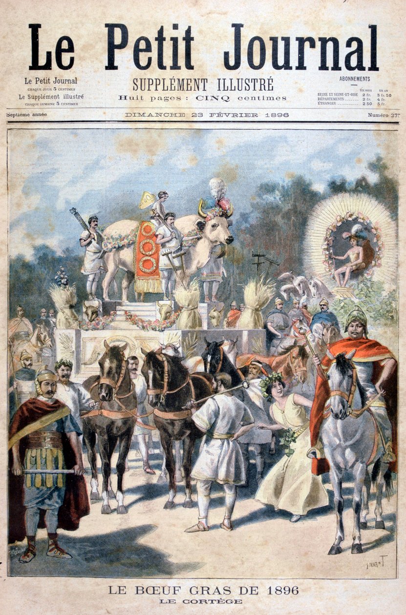 1896年在巴黎举行的肥牛庆祝活动 作者 奥斯瓦尔多·托法尼（Oswaldo Tofani）