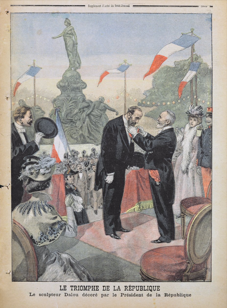 Jules Dalou（1838-1902）于1899年12月4日被“Le Petit Journal”授予Emile Loubet（1838-1929）荣誉勋章 作者 奥斯瓦尔多·托法尼（Oswaldo Tofani）