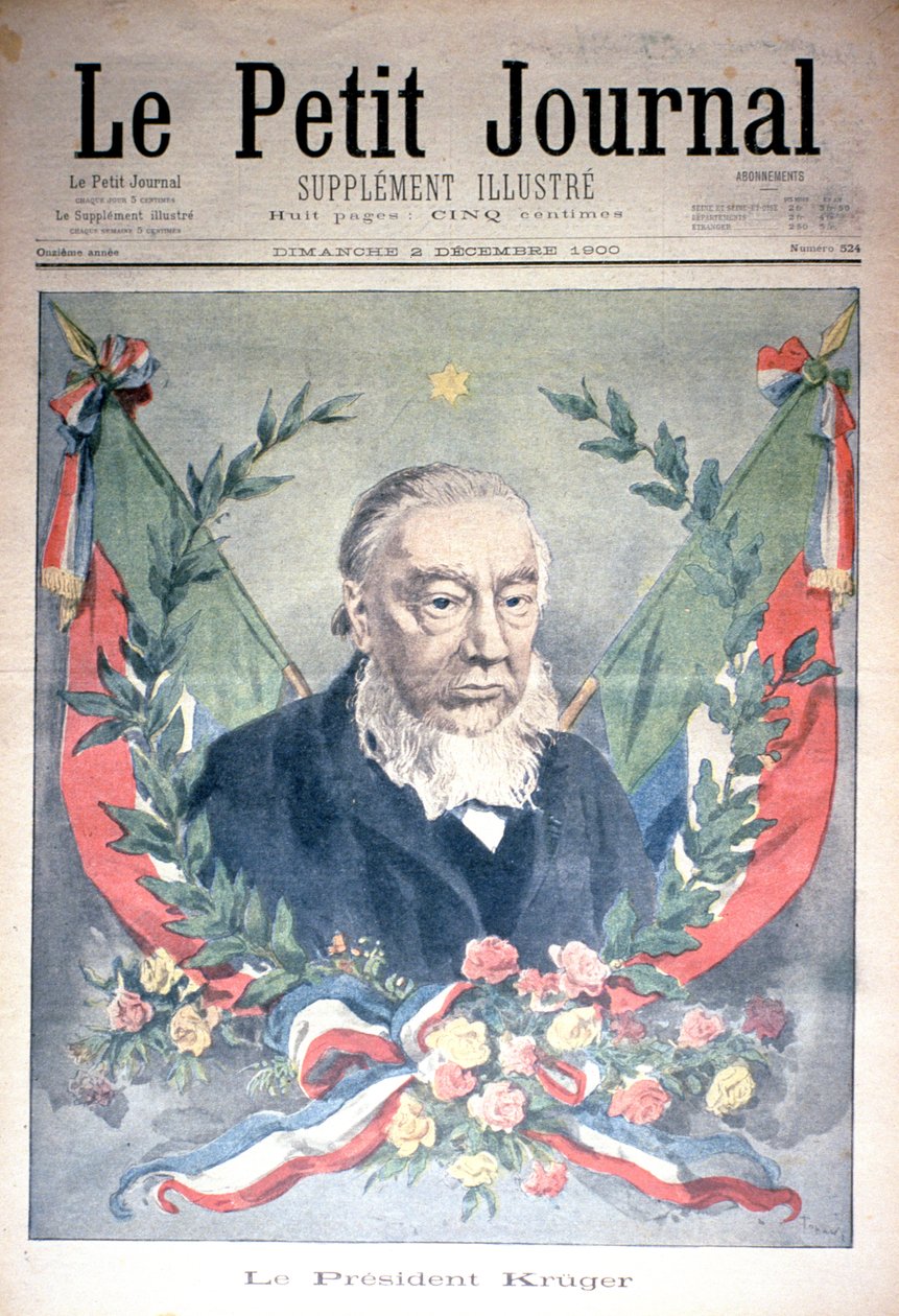 克鲁格总统，“Le Petit Journal”的封面，1900年12月2日（彩色雕刻） 作者 奥斯瓦尔多·托法尼（Oswaldo Tofani）
