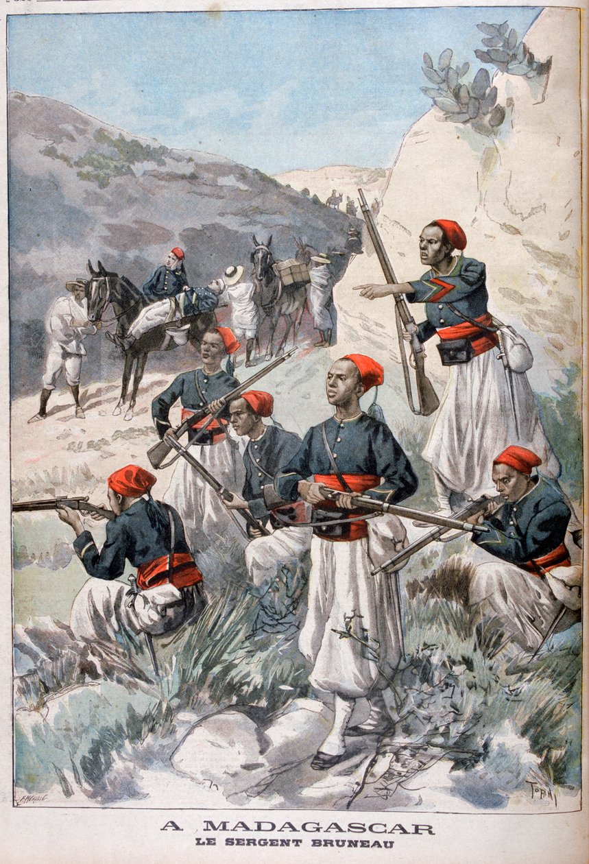 塞内加尔军队，马达加斯加，1897年 作者 奥斯瓦尔多·托法尼（Oswaldo Tofani）