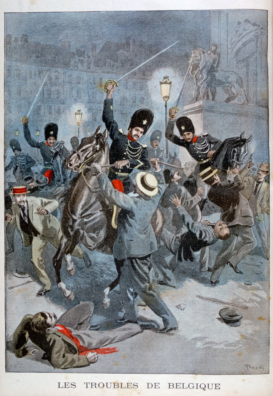 1899年在比利时发生麻烦 作者 奥斯瓦尔多·托法尼（Oswaldo Tofani）