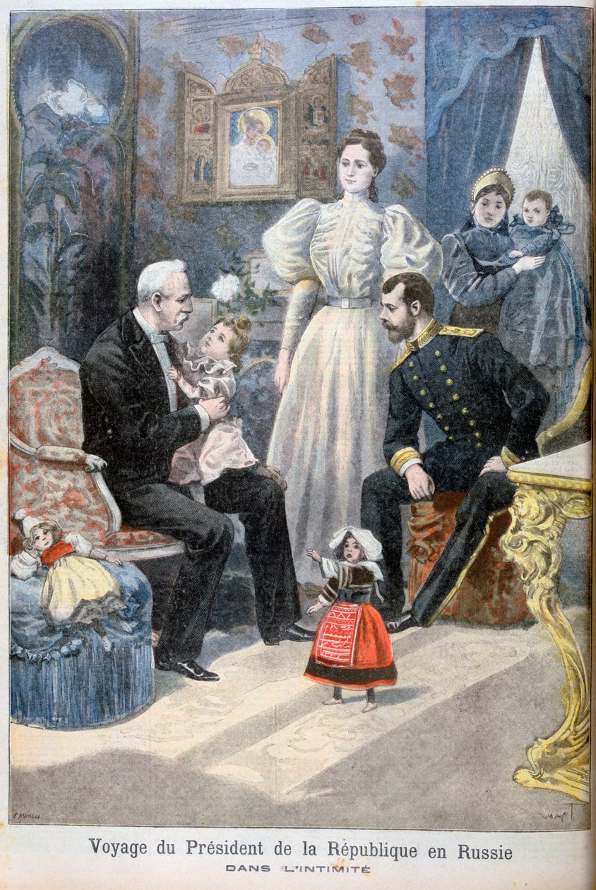 俄罗斯沙皇尼古拉二世和法兰西共和国总统菲利克斯·佛雷（Felix Faure），1897年 作者 奥斯瓦尔多·托法尼（Oswaldo Tofani）