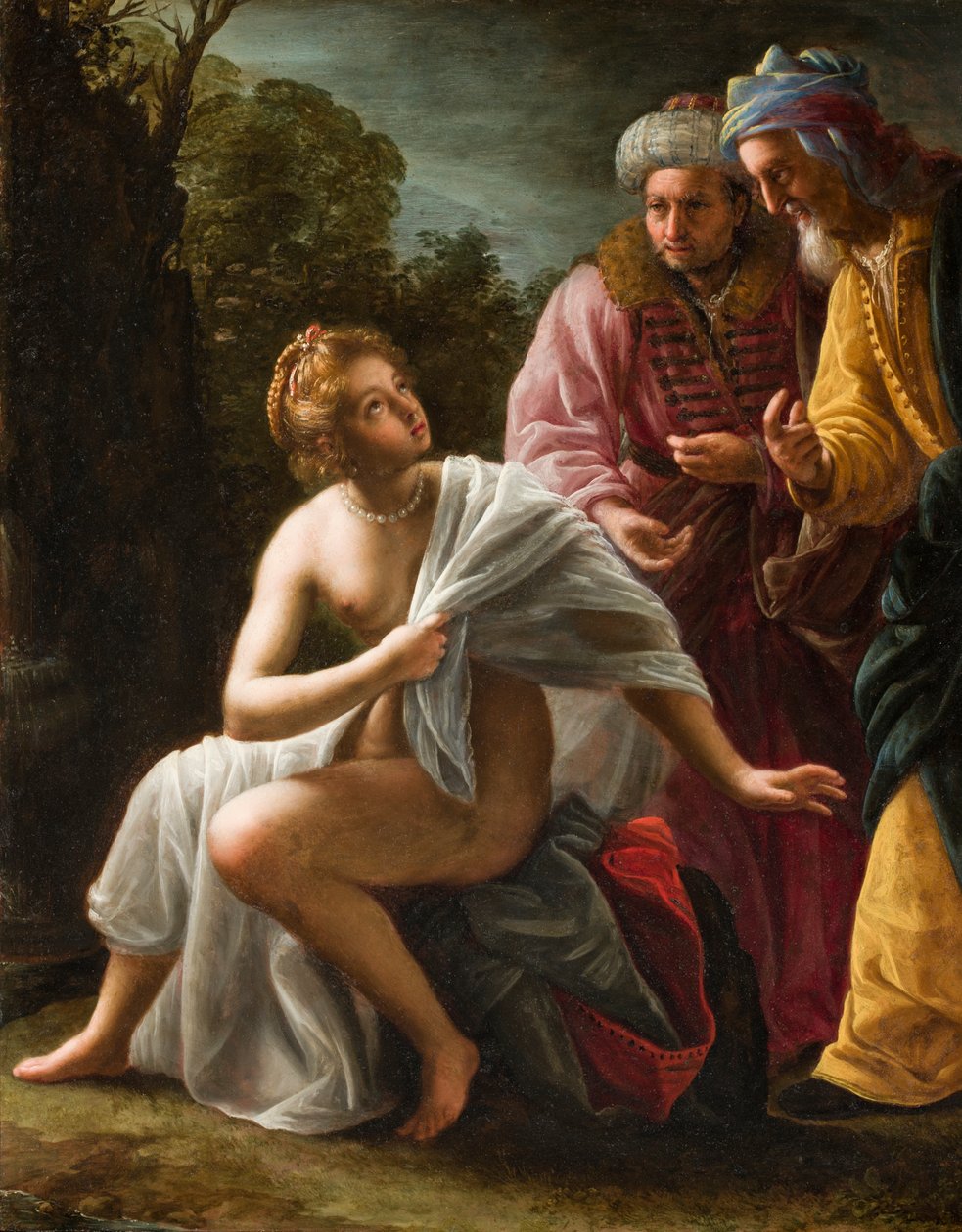 Susanna和the Elders，c.1620（铜面板上的油） 作者 奥塔维奥·马里奥·莱昂尼